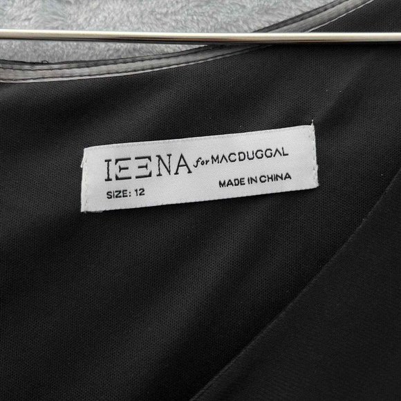 MAC DUGGAL IEENA Faux Wrap Thigh High Slit V-Neck Sleeveless Gown Size 12 0071 - Picture 9 of 11